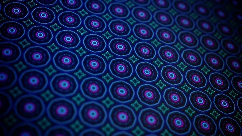 Round Digital Shapes in a Carper Looking Background Stock Footage 102923305
