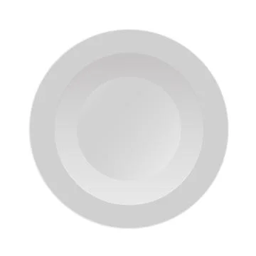 Round dinner plate template. Vector illustration on a white background. イラスト素材
