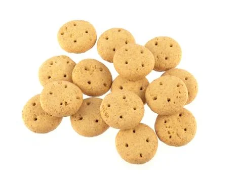 Round dog biscuits Stock Photos