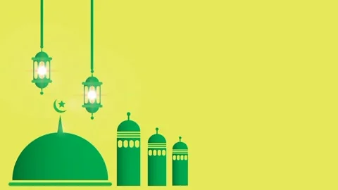 Round dome mosque background animation on the side Stock Footage 242851294