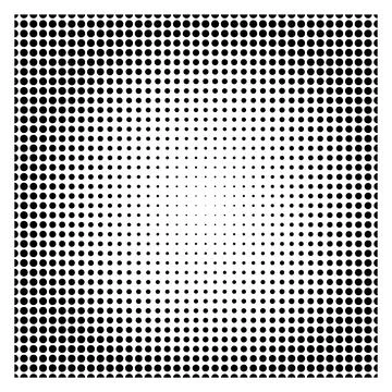Round dot pattern. Light effect. Halftone style Stock Illustration