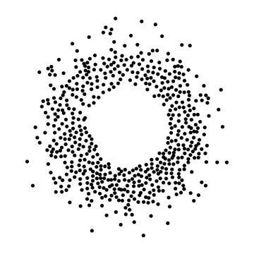 Round dotted frame Stock Illustration