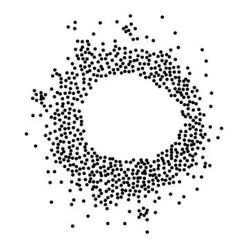 Round dotted frame 스톡 일러스트