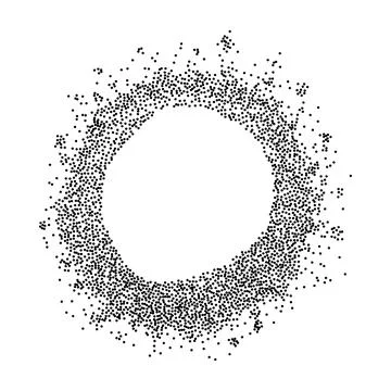 Round dotted frame Stock Illustration