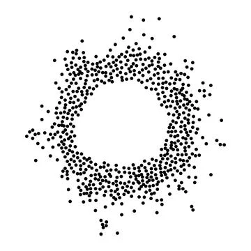 Round dotted frame Stock Illustration