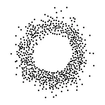 Round dotted frame Stock Illustration