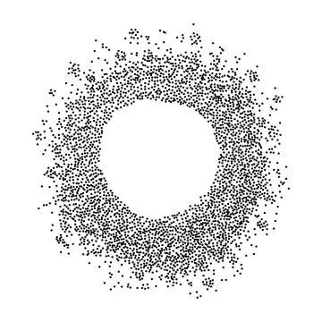 Round dotted frame 스톡 일러스트