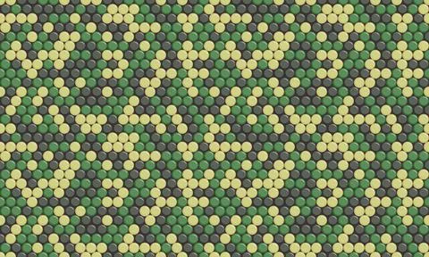Round dotted pattern with geometric simplicity. Ideal for textile fabrics, .. Stockillustratie