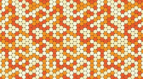 Round dotted pattern with geometric simplicity. Ideal for textile fabrics, .. Stock Illustration