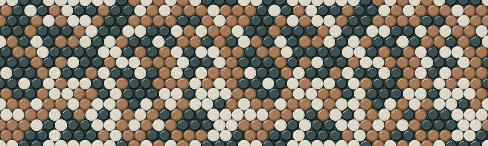 Round dotted pattern with geometric simplicity. Ideal for textile fabrics, .. Stock Illustration
