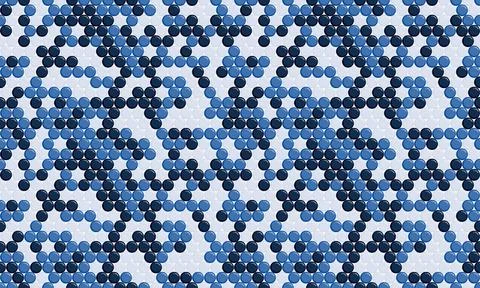 Round dotted pattern with geometric simplicity. Ideal for textile fabrics, .. 스톡 일러스트