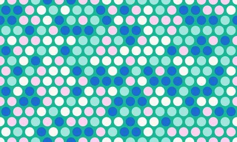 Round dotted pattern with geometric simplicity. Ideal for textile fabrics, .. 스톡 일러스트