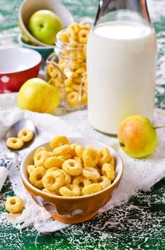 Round dry cereal Stock Photos