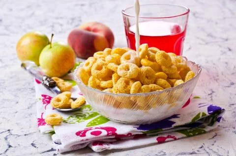 Round dry cereal Stock Photos