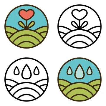 Round eco logo. Stock Illustration