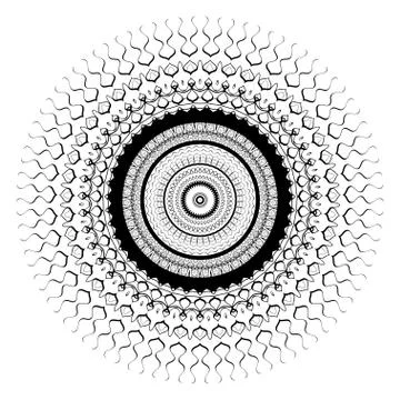 Round element for coloring book Stock Illustration