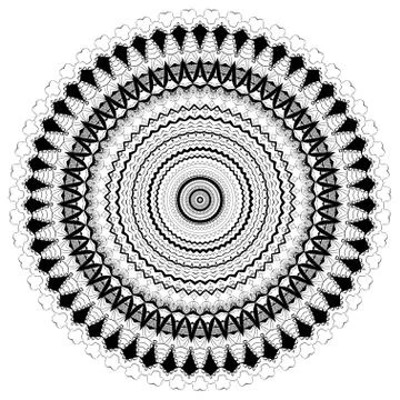 Round element for coloring book Stock Illustration