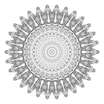 Round element for coloring book Stock-Illustration
