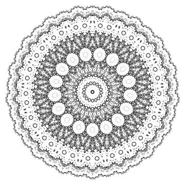 Round element for coloring book Stock Illustration