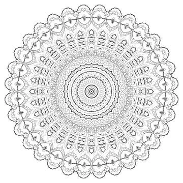 Round element for coloring book Stock-Illustration