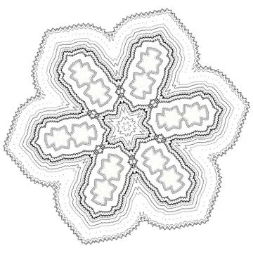 Round element for coloring book Stock Illustration