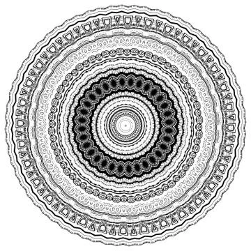 Round element for coloring book Stock Illustration