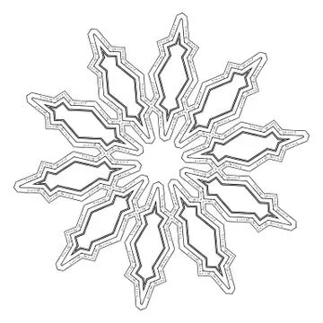 Round element for coloring book Stock Illustration