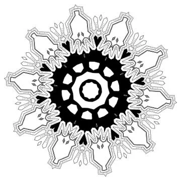 Round element for coloring book Stock Illustration