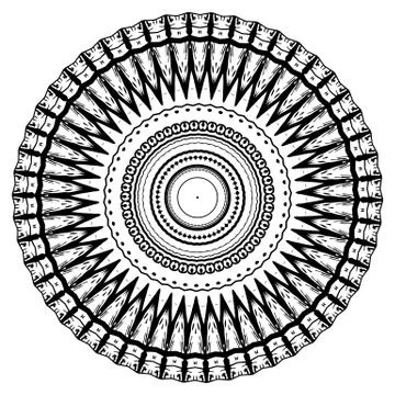 Round element for coloring book Stock Illustration