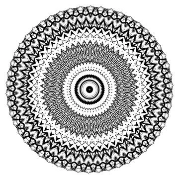 Round element for coloring book Stock Illustration