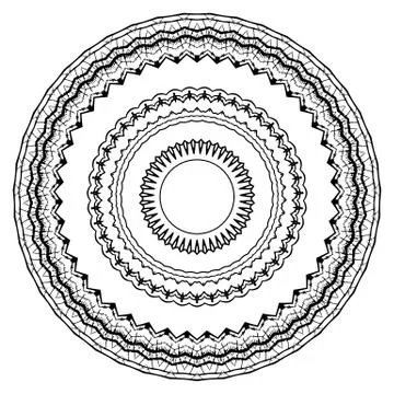 Round element for coloring book Stock Illustration
