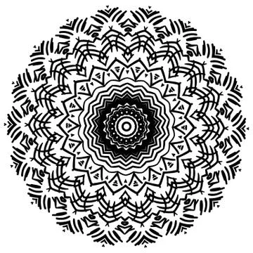 Round element for coloring book Stock-Illustration