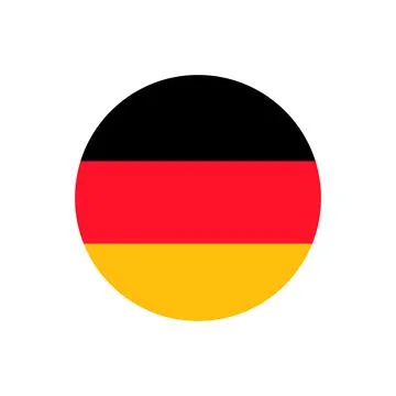 Round element in colors of German flag Stock Illustration