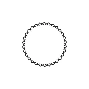 Round element frame, chevron arrows in circle. Stock vector illustration isol Ilustración de archivo
