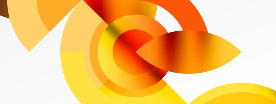 Round elements and circles geometric minimal composition background. Vector 스톡 일러스트