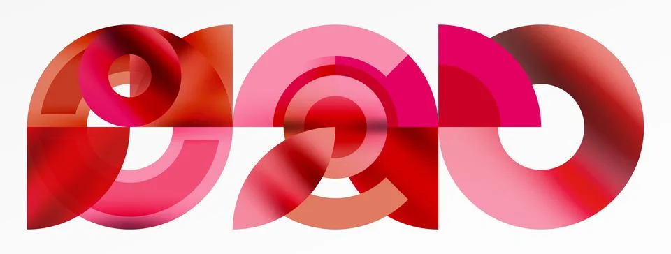 Round elements and circles geometric minimal composition background. Vector 스톡 일러스트