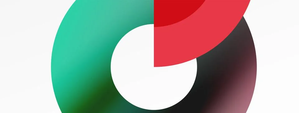 Round elements and circles geometric minimal composition background. Vector 库存插图