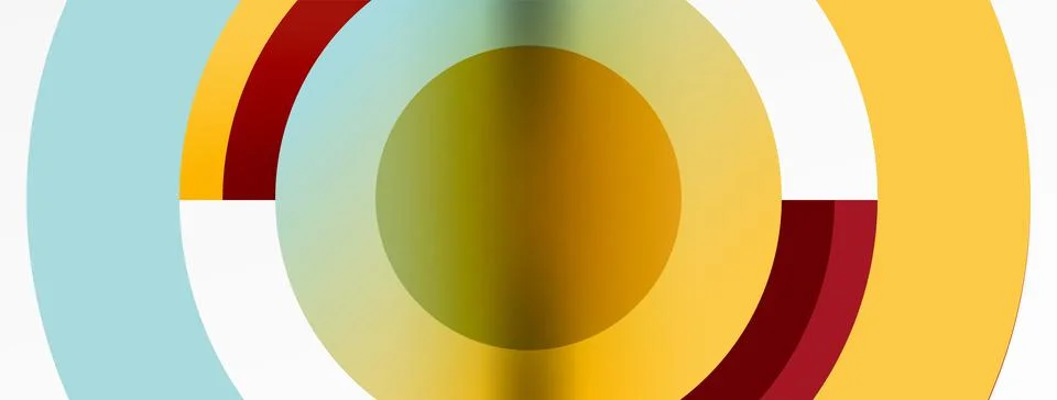 Round elements and circles geometric minimal composition background. Vector 스톡 일러스트