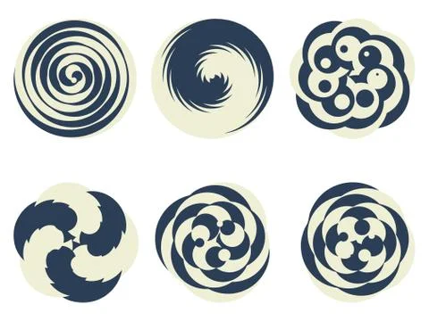 Round elements for design project - vector set 스톡 일러스트