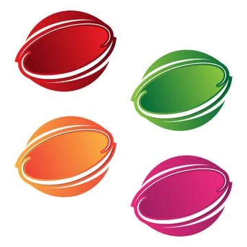 Round emblem Stock Illustration