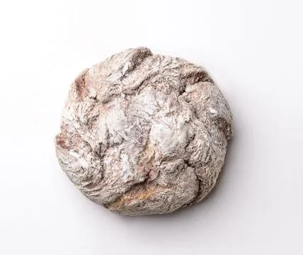 Round embossed bread. View from above. Stock Photos