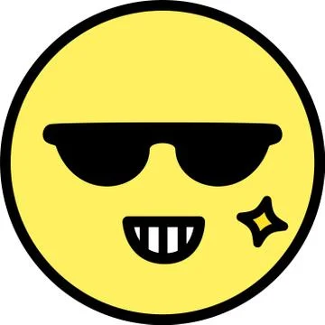 Round emoticon icon Stock Illustration