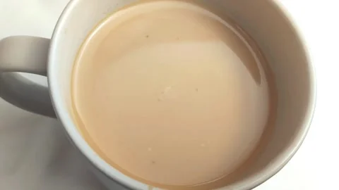 Round of espresso coffee in a white glass Stock Footage 252241737