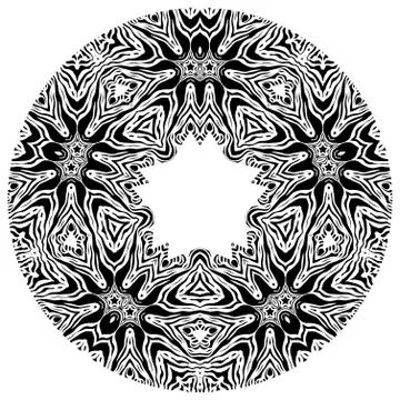 Round ethnic element Illustrazione stock