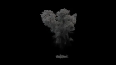 Round explosion view and abstract smoke ... | Stock Video | Pond5