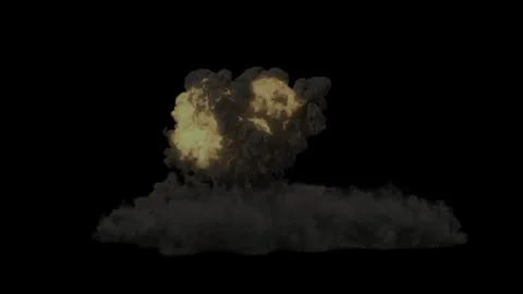 Round explosion view and abstract smoke ... | Stock Video | Pond5