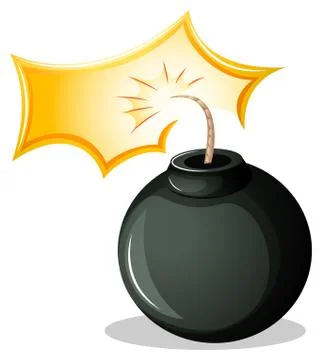 A round explosive bomb Illustrazione stock