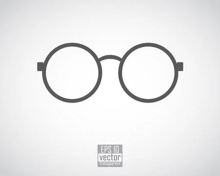 Round eyeglasses Stock Illustration