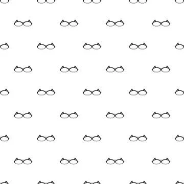 Round eyeglasses pattern seamless vector Illustrazione stock