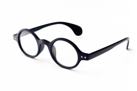 Round eyeglasses Stock Photos